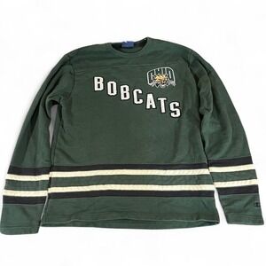 Champion Heritage Ohio Bobcats Striped Long Sleeve Crew Neck‎ Sweatshirt